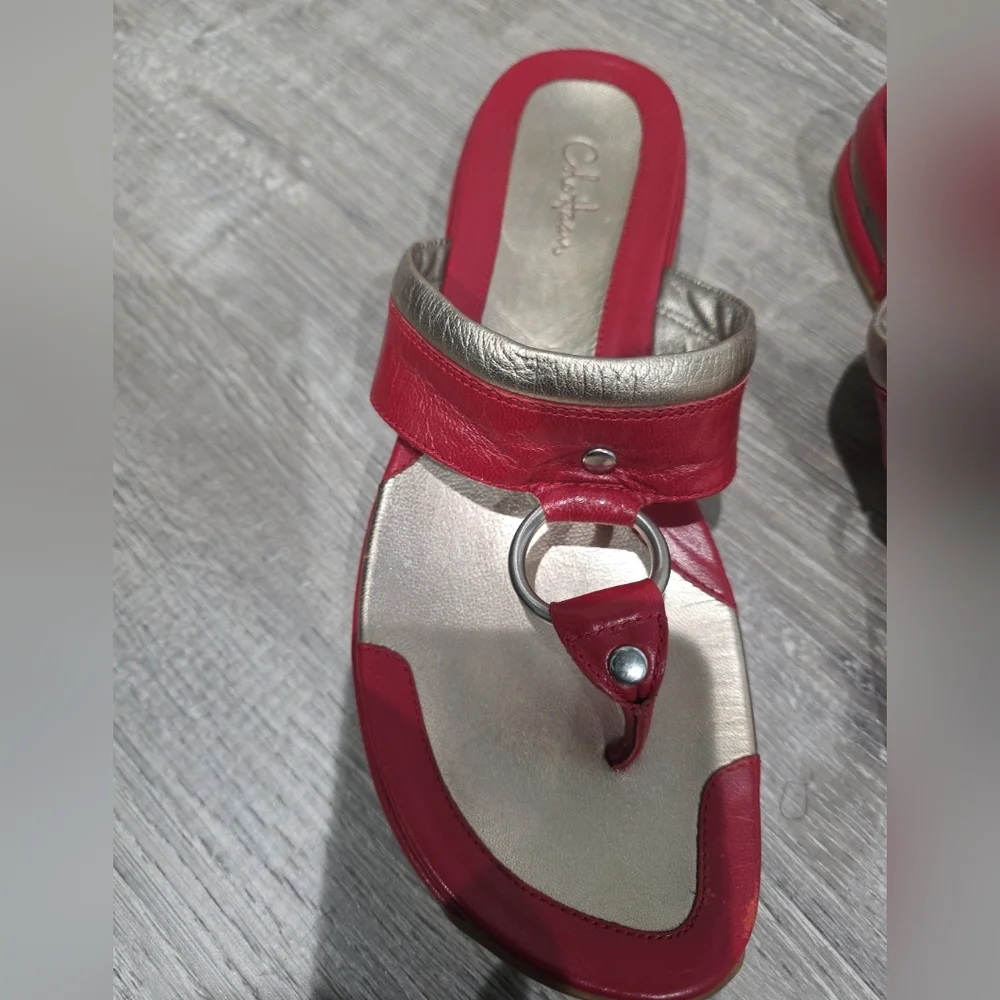 COLE HAAN x AIR G-Series WEDGE Sandals in RED PATENT LEATHER - Women’s Size 6.5